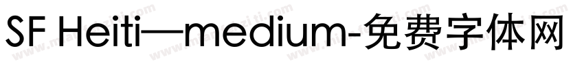 SF Heiti—medium字体转换